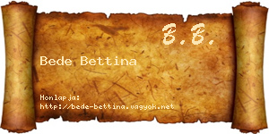 Bede Bettina névjegykártya